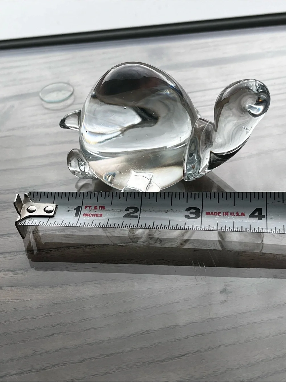Clear Glass Turtle Decorative Paperweight - Home Accents